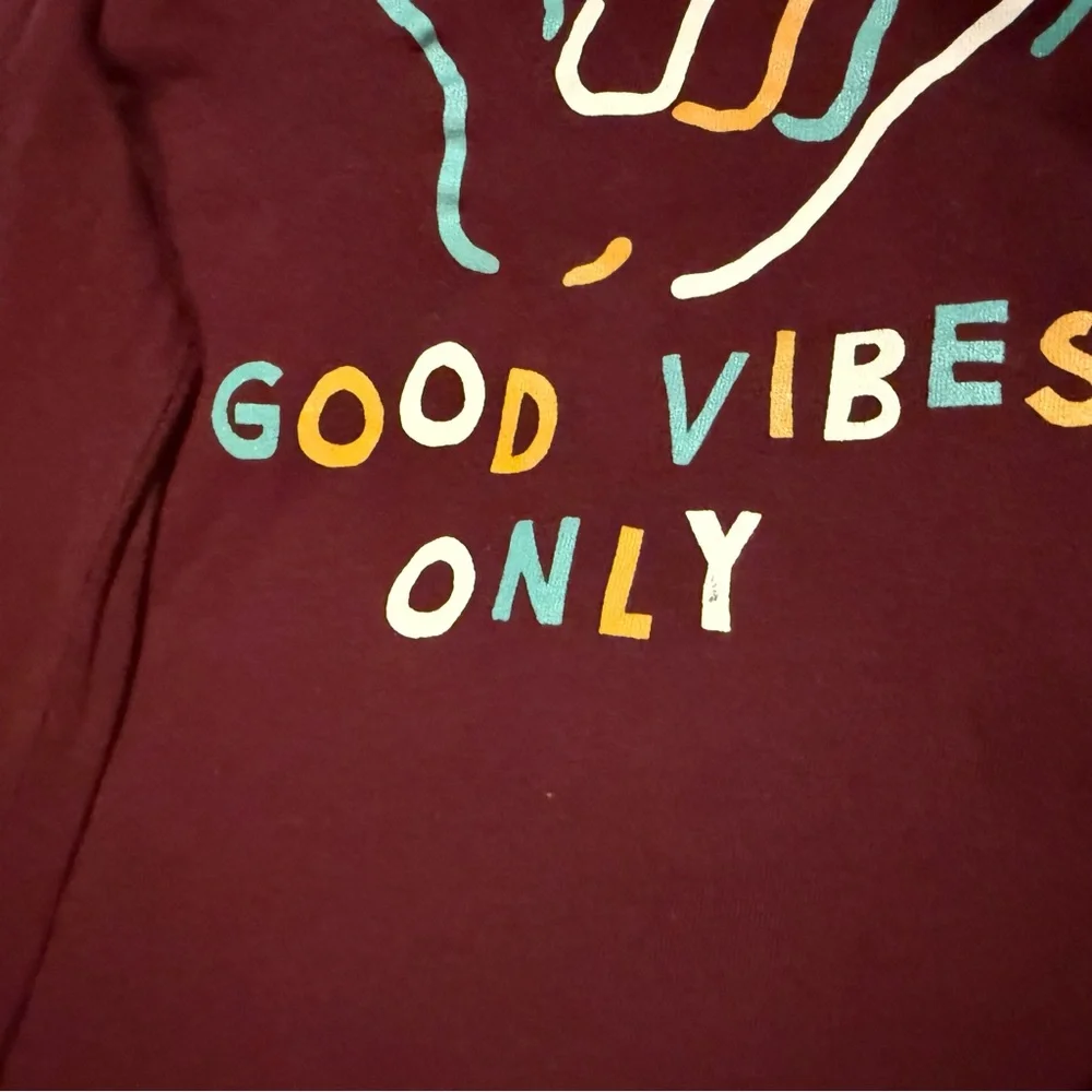 Old Navy Toddler Unisex Graphic Long Sleeve Tee Size 4T‎ Good Vibes